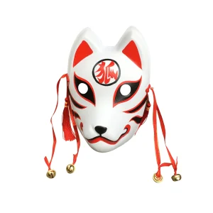 Masque Kanji japonais Kitsune traditionnel