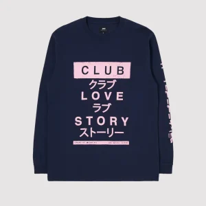 Club Love Story TS LS Maritime Blue Garment Washed