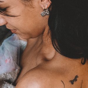 Paire de breloques La Femme - Collab Ken&Jame X Kitsch argent