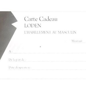 Achat bon cadeau LODEN (200€)