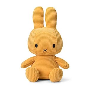 Peluche enfant lapin Miffy jaune côtelé