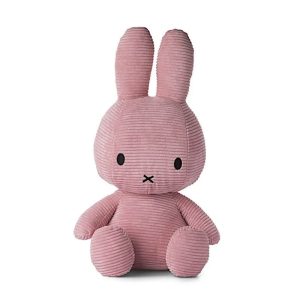 Peluche enfant lapin Miffy rose côtelé