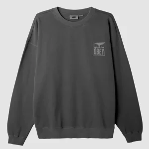 Pigment Obey Eyes Icon Extra Heavy Crew Pirate Black