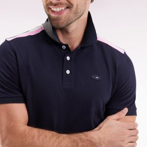 Polo XV de France manches courtes EDEN PARK en coton marine 068Z