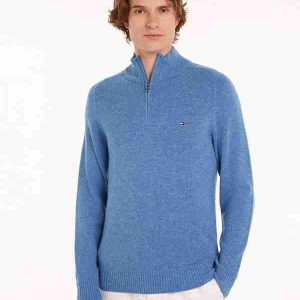 Pull TH zippé en laine à col cheminée 05NY