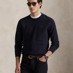 Pull à col rond RALPH LAUREN en coton piqué 05S1