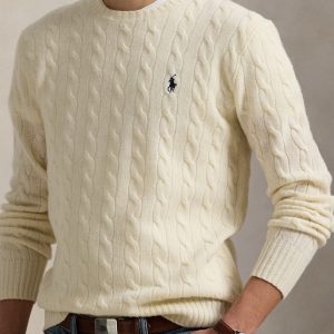 Pull à torsades RALPH LAUREN en laine et cachemire 05U8