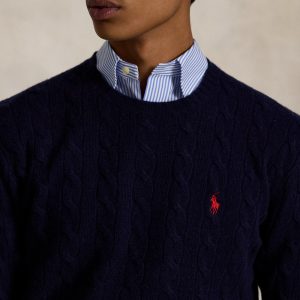 Pull à torsades RALPH LAUREN en laine et cachemire 06BK