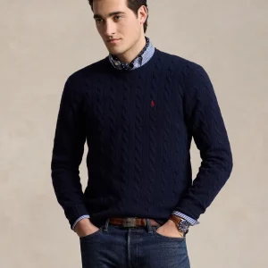 Pull torsadé RALPH LAUREN en laine et cachemire 05SS