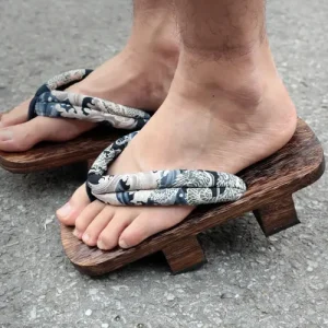 Geta Hiyori pour homme – Grande Vague de Kanagawa