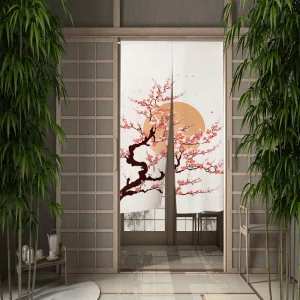 Noren rideau Coucher de soleil