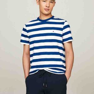 T-shirt TH à rayures texturé 05HR