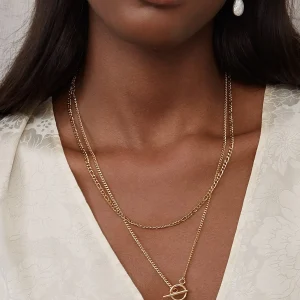 Collier Freshwater - Plaqué or