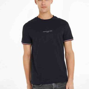 T-shirt ajusté à manches contrastées 0548