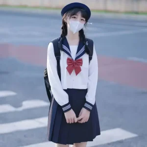 Uniforme écolière japonaise bleu marine