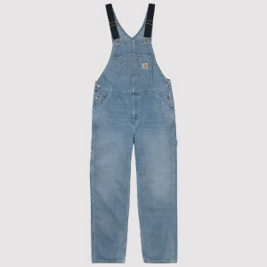Bib Overall Blue Worn Bleached