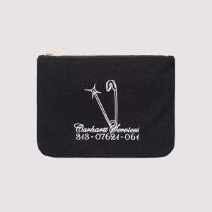 Canvas Graphic Zip Wallet Black / White