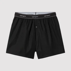 Cotton Script Boxers Black