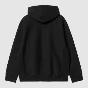 Hooded American Script Sweat Black