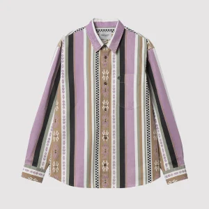L/S Coba Stripe Shirt Violanda / Soot Moon Wash