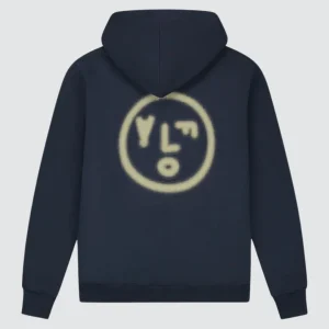 Pixelated Face Hoodie Navy