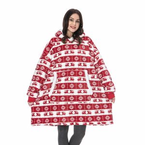 Plaid poncho femme