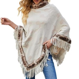 Poncho fourrure femme