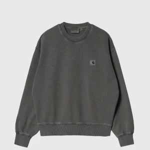 W' Nelson Sweat Black Garment Dyed